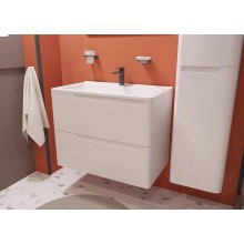 Тумба с раковиной Эстет Kare Luxe 80 ФР-00005715 подвесная Белая