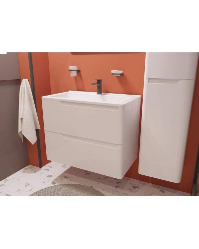 Тумба с раковиной Эстет Kare Luxe 80 ФР-00005715 подвесная Белая