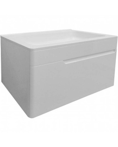 Тумба с раковиной Эстет Kare Luxe 80 ФР-00005718 подвесная Белая