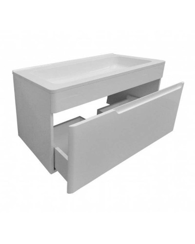 Тумба с раковиной Эстет Kare Luxe 80 ФР-00005718 подвесная Белая