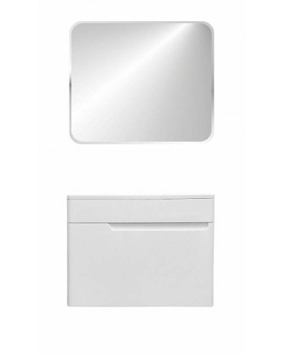 Тумба с раковиной Эстет Kare Luxe 80 ФР-00005718 подвесная Белая