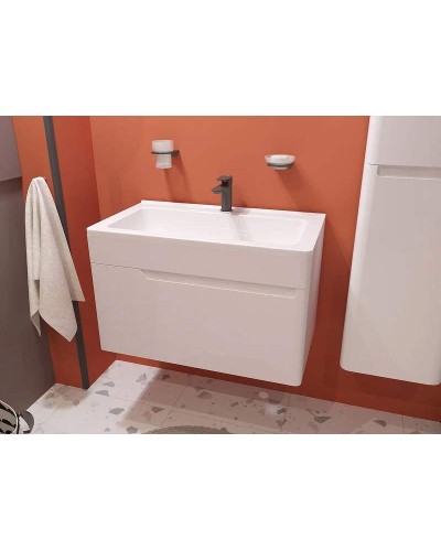 Тумба с раковиной Эстет Kare Luxe 80 ФР-00005718 подвесная Белая