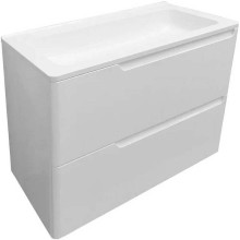 Тумба с раковиной Эстет Kare Luxe 70 ФР-00007073 подвесная Белая