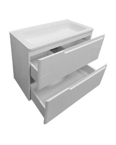 Тумба с раковиной Эстет Kare Luxe 70 ФР-00007073 подвесная Белая