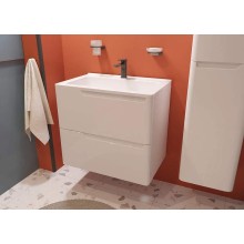 Тумба с раковиной Эстет Kare Luxe 70 ФР-00007073 подвесная Белая