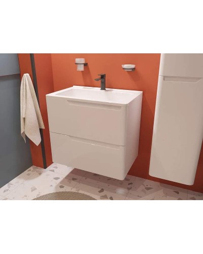 Тумба с раковиной Эстет Kare Luxe 70 ФР-00007073 подвесная Белая