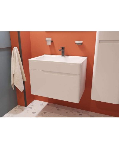 Тумба с раковиной Эстет Kare Luxe 70 ФР-00007080 подвесная Белая