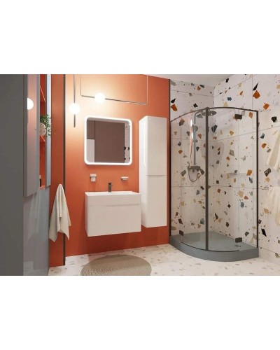 Тумба с раковиной Эстет Kare Luxe 70 ФР-00007080 подвесная Белая