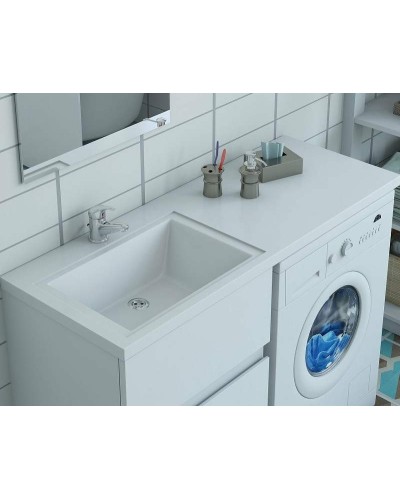 Тумба с раковиной Эстет Dallas Luxe 100 L ФР-00002315 Белая