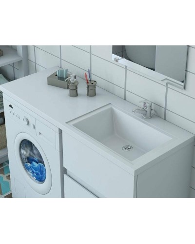 Тумба с раковиной Эстет Dallas Luxe 100 R ФР-00002316 Белая