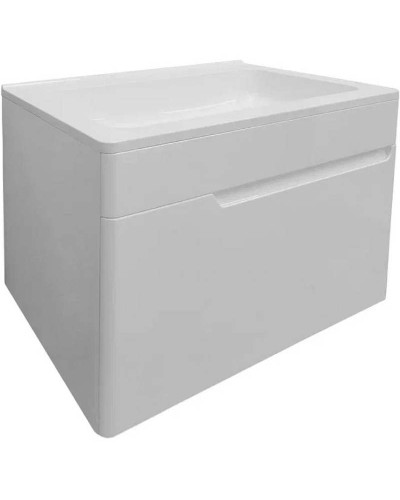 Тумба с раковиной Эстет Kare Luxe 60 ФР-00007077 подвесная Белая