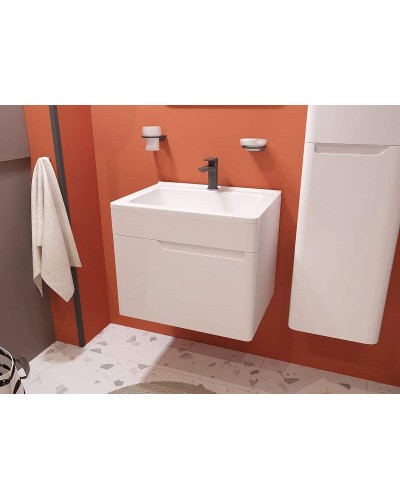 Тумба с раковиной Эстет Kare Luxe 60 ФР-00007077 подвесная Белая