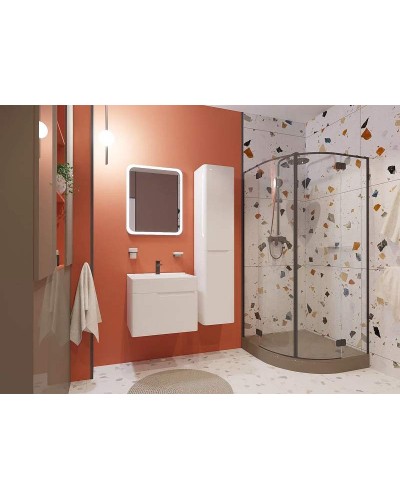 Тумба с раковиной Эстет Kare Luxe 60 ФР-00007077 подвесная Белая