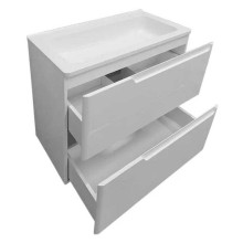 Тумба с раковиной Эстет Kare Luxe 60 ФР-00007074 подвесная Белая