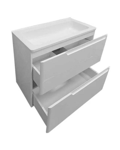 Тумба с раковиной Эстет Kare Luxe 60 ФР-00007074 подвесная Белая