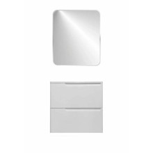 Тумба с раковиной Эстет Kare Luxe 60 ФР-00007074 подвесная Белая