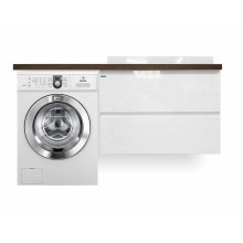 Тумба с раковиной Эстет Malibu Luxe 155 R ФР-00007114 подвесная Белая Темное дерево