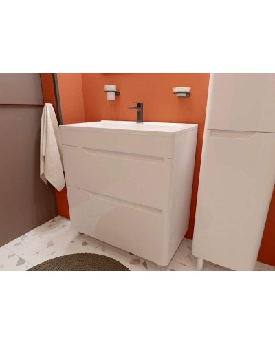 Тумба с раковиной Эстет Kare Luxe 80 ФР-00005719 Белая