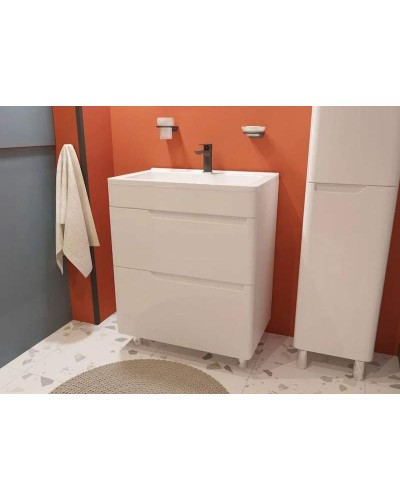 Тумба с раковиной Эстет Kare Luxe 70 ФР-00007071 Белая