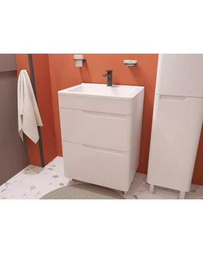 Тумба с раковиной Эстет Kare Luxe 60 ФР-00007072 Белая