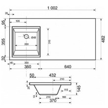 Тумба с раковиной Эстет Dallas Luxe 100 L ФР-00002317 Белая