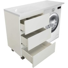 Тумба с раковиной Эстет Dallas Luxe 100 L ФР-00002317 Белая