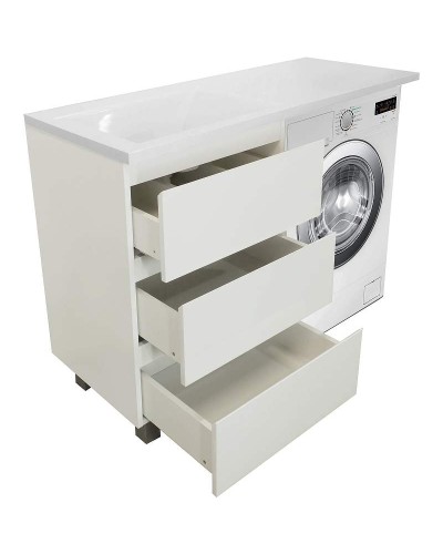 Тумба с раковиной Эстет Dallas Luxe 100 L ФР-00002317 Белая