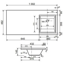 Тумба с раковиной Эстет Dallas Luxe 100 R ФР-00002318 Белая