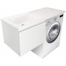 Тумба с раковиной Эстет Dallas Luxe 100 L ФР-00002321 подвесная Белая