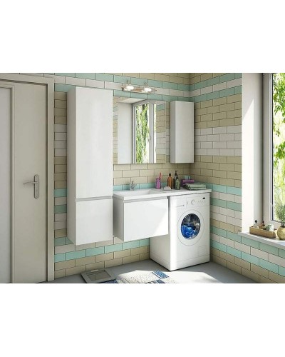 Тумба с раковиной Эстет Dallas Luxe 100 L ФР-00002321 подвесная Белая