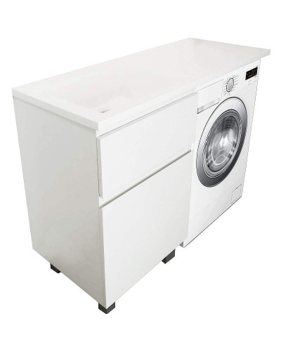 Тумба с раковиной Эстет Dallas Luxe 110 L ФР-00001965 Белая