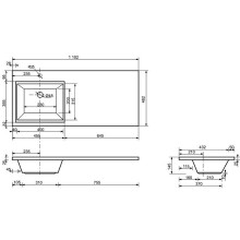 Тумба с раковиной Эстет Dallas Luxe 110 L ФР-00002018 Белая