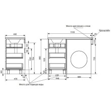 Тумба с раковиной Эстет Dallas Luxe 110 R ФР-00002019 Белая