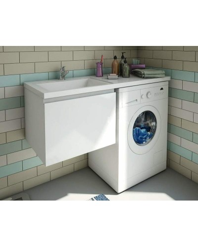 Тумба с раковиной Эстет Dallas Luxe 110 L ФР-00002025 подвесная Белая