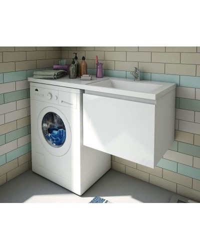 Тумба с раковиной Эстет Dallas Luxe 110 R ФР-00002024 подвесная Белая