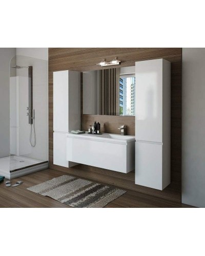 Тумба с раковиной Эстет Dallas Luxe 110 R ФР-00002023 подвесная Белая