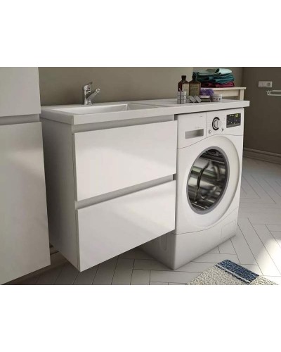 Тумба с раковиной Эстет Dallas Luxe 115 L ФР-00002296 подвесная Белая