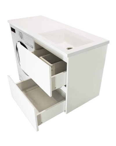 Тумба с раковиной Эстет Dallas Luxe 115 R ФР-00002297 подвесная Белая