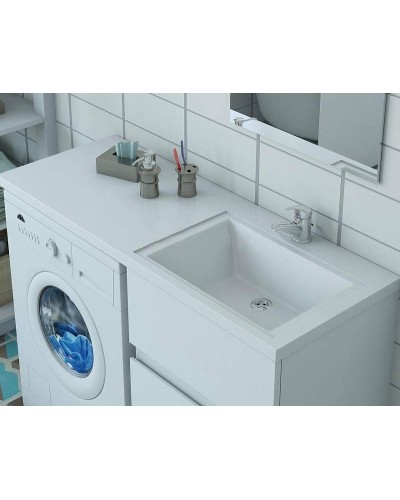 Тумба с раковиной Эстет Dallas Luxe 120 R ФР-00001920 Белая