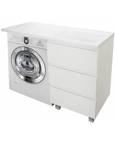 Тумба с раковиной Эстет Dallas Luxe 120 R ФР-00001923 Белая