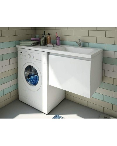 Тумба с раковиной Эстет Dallas Luxe 120 R ФР-00001926 подвесная Белая