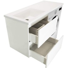 Тумба с раковиной Эстет Dallas Luxe 120 L ФР-00001928 подвесная Белая