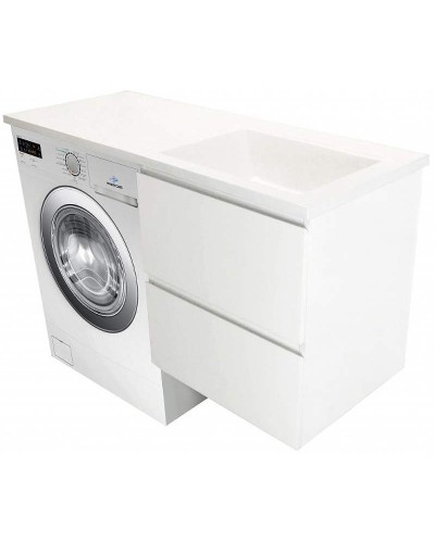 Тумба с раковиной Эстет Dallas Luxe 120 R ФР-00001929 подвесная Белая