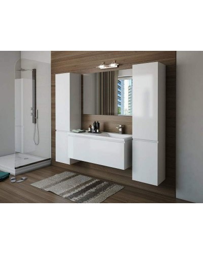 Тумба с раковиной Эстет Dallas Luxe 120 R ФР-00001931 подвесная Белая