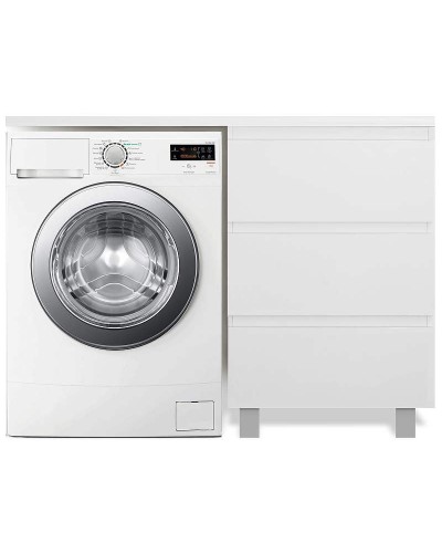 Тумба с раковиной Эстет Dallas Luxe 130 R ФР-00002271 Белая