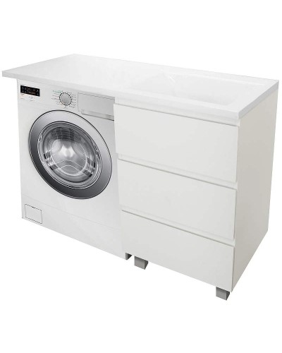 Тумба с раковиной Эстет Dallas Luxe 130 R ФР-00002271 Белая