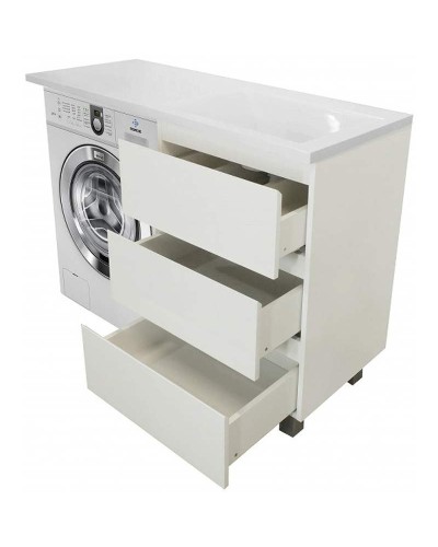 Тумба с раковиной Эстет Dallas Luxe 130 R ФР-00002271 Белая