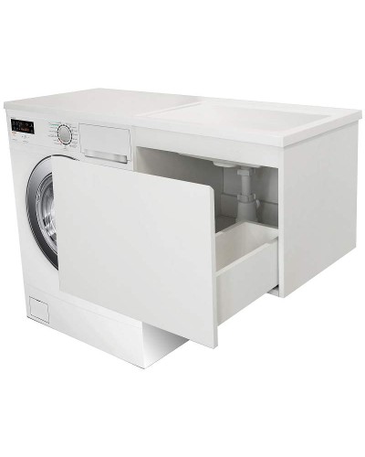 Тумба с раковиной Эстет Dallas Luxe 130 R ФР-00002421 подвесная Белая