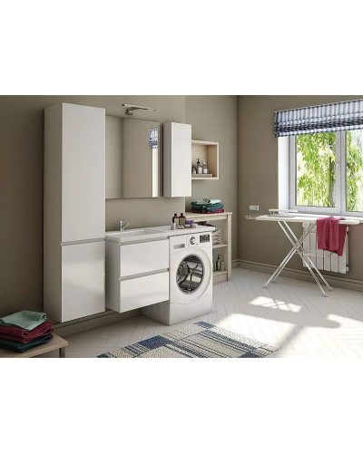 Тумба с раковиной Эстет Dallas Luxe 130 L ФР-00002222 подвесная Белая