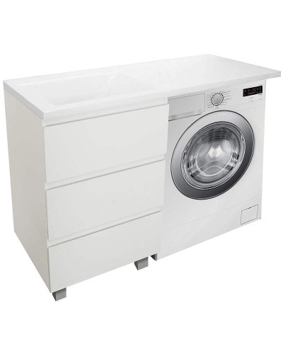 Тумба с раковиной Эстет Dallas Luxe 140 L ФР-00002922 Белая